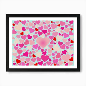 Heart Patchwork Art Print