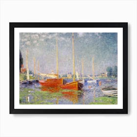 Red Boats At Argenteuil (1875), Claude Monet Art Print