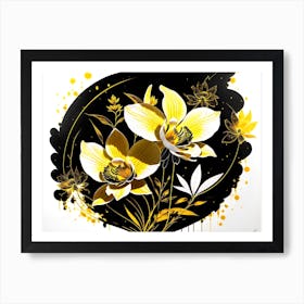 Yellow Orchids 3 Art Print