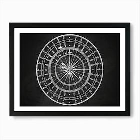 Horoscope - Star map blackboard 2 Art Print