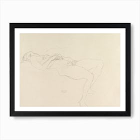 Reclining Nude, Gustav Klimt Art Print