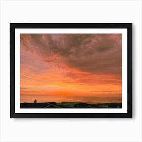 Sunset Over The Ocean Art Print