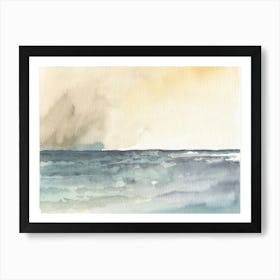 Watercolor Beach, Minimalist Abstract Art Print