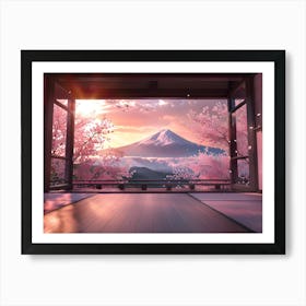 A Stunning View Of Mount Fuji Art Print