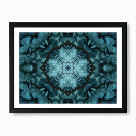 Modern Abstraction Blue Watercolor Decor 2 Art Print