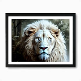 Lion In The Forest 56 Art Print