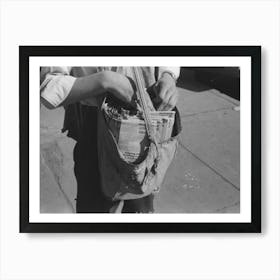 Newsboy S Sack Of Papers, Montrose, Colorado By Russell Lee Art Print