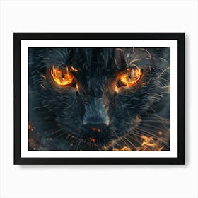 Fire Cat Art Print