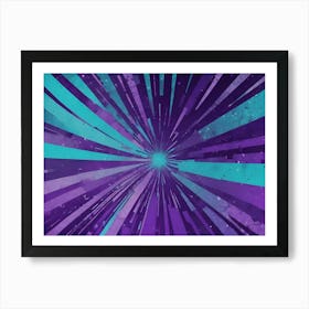 An Abstract Design Featuring A Swirling Vortex Of Colorful Geometric Shapes, Creating A Sense Of Depth And Movement Art Print