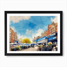 Columbia Road Flower Market Art Print