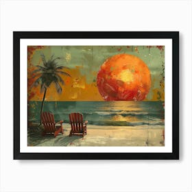 Sunset On The Beach 7 Art Print