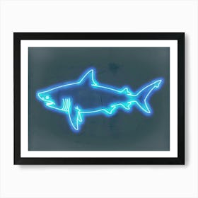 Neon Isistius Genus Shark 2 Art Print