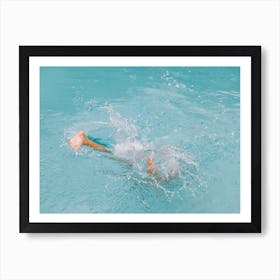 Dive in the refreshing pool Art Print