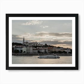 Budapest at sunset Art Print