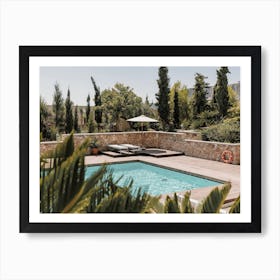 Italian Summer Pool Art Print