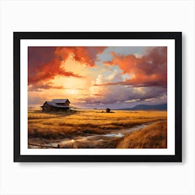 Old Stone Farm Warm Tones 14 Art Print