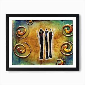 Tribal African Art Illustration In Painting Style 175 Art Print