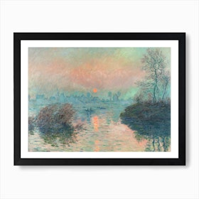 Sun Setting On The Seine At Lavacourt (1880), Claude Monet Art Print
