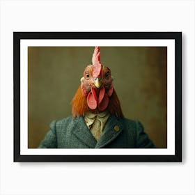 Absurd Bestiary: From Minimalism to Political Satire.Rooster Art Print