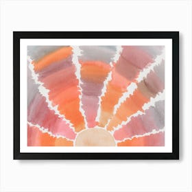 Summer Sun, Watercolor Sunset, Boho Art Print