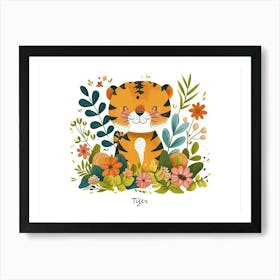 Little Floral Tiger 3 Poster Art Print