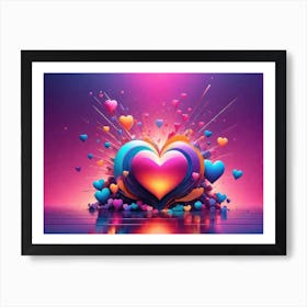 Colorful Heart Creative Art Print 10 Art Print