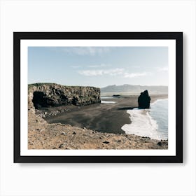 Black Sand Beach In Iceland Art Print