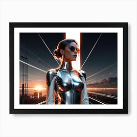 Futuristic Woman 8 Art Print