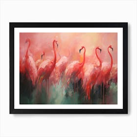 Flamingos Art Print