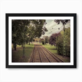 Railroad Tracks On An Autumn Day Art Print