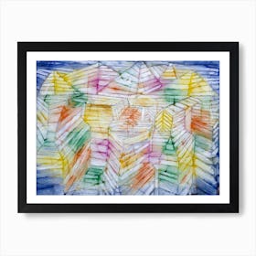 Theater-Mountain-Bauhaus-Poster von Paul Klee fürs Wohnzimmer