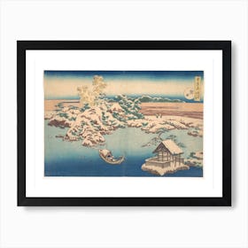 Snow On The Sumida River Art Print