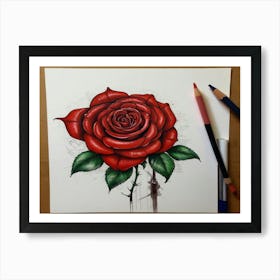 Red Rose 11 Art Print