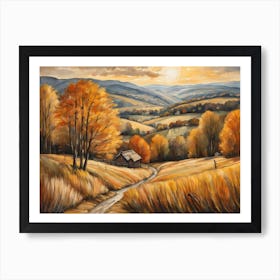Autumn Landscape Painting (51) Art Print