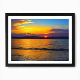 Sunset At The Beach 107 Art Print