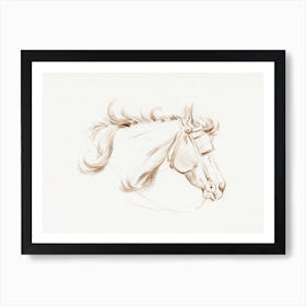 Head Of A Horse With Blinkers, Jean Bernard Art Print