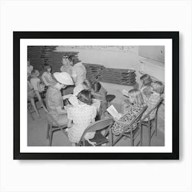 Sunday School At The Community House Of The Casa Grande Valley Farms, Pinal County, Arizona By Russell Lee Art Print