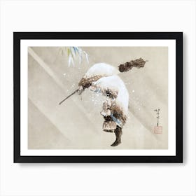  Fisherman In The Snow, Katsushika Hokusai Art Print