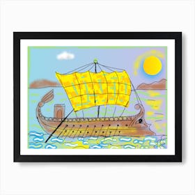 Sailor'S Boat Art Print