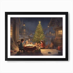 Christmas In The Village Art Print