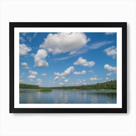 Clouds Over A Lake Art Print