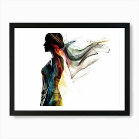 Silhouette Of A Woman Art Print