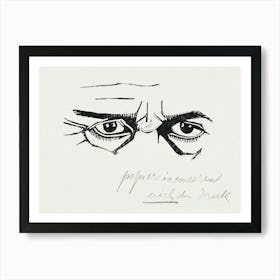 Self Portrait Of The Eyes Only (1917), Samuel Jessurun Art Print