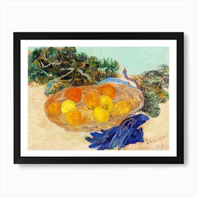 Still Life Of Oranges And Lemons With Blue Gloves, Vincent Van Gogh Art Print