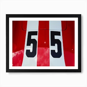 Racecar Number 55 Art Print