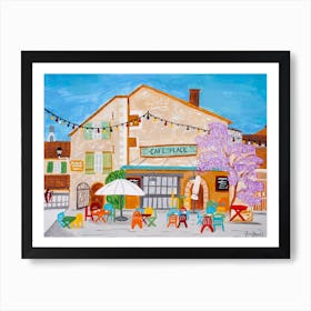 Cafe De La Place Art Print