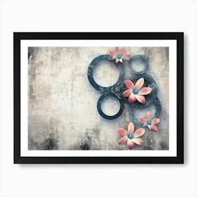 Abstract Flowers 1 Art Print