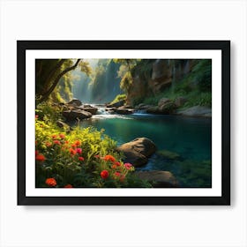 Sunrise In The Forest Art Print