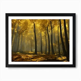 Yellow Forest 4 Art Print