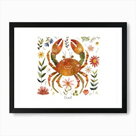 Little Floral Crab 2 Poster Art Print